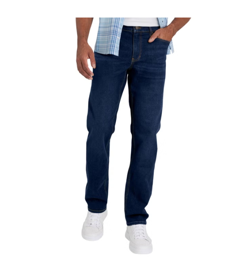 Izod Men's Straight Fit Jean, Dark Blue, Size 34x34